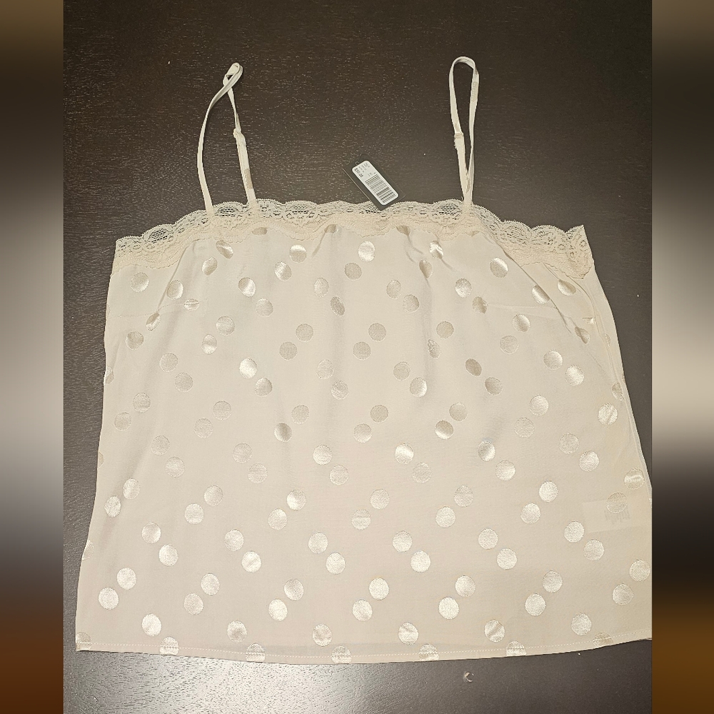 RW&CO. Ivory Polka Dot Camisole